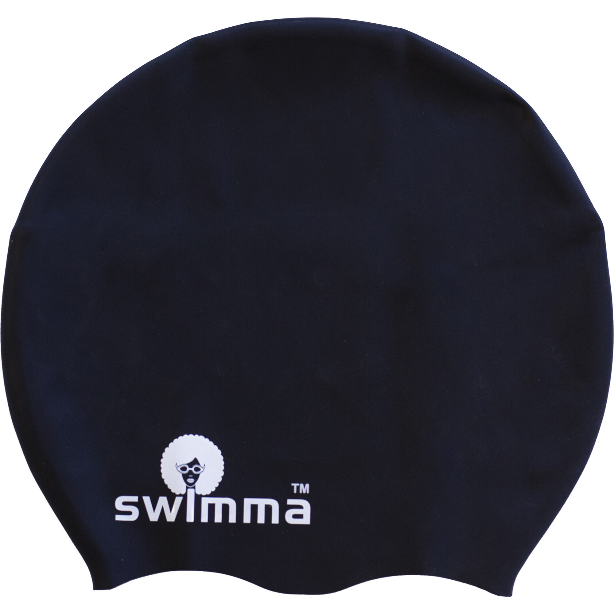 Afro-midi Swimcap, Black - Swim Caps - 1