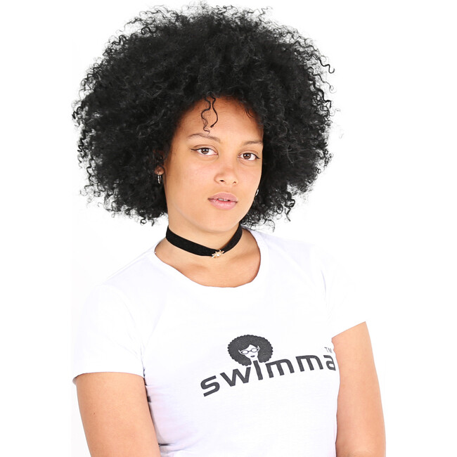 Afro-midi Swimcap, Black