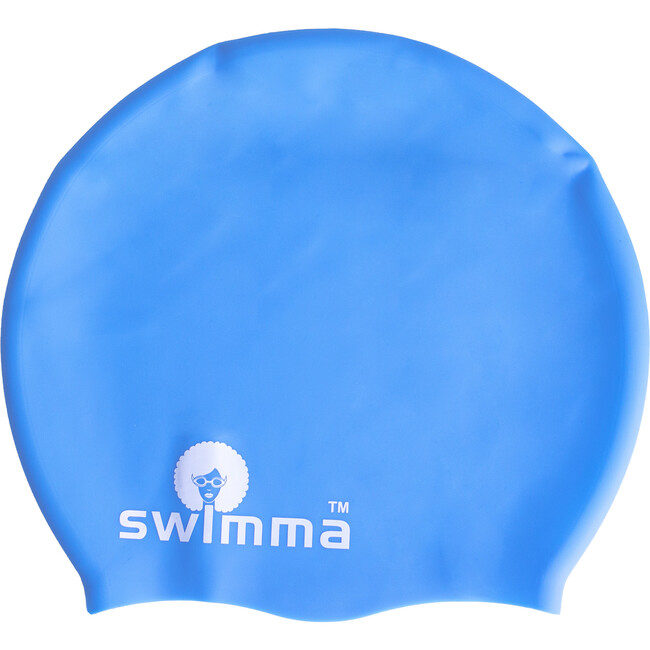 Afro-kids Swimcap, Turquoise - Swim Caps - 1