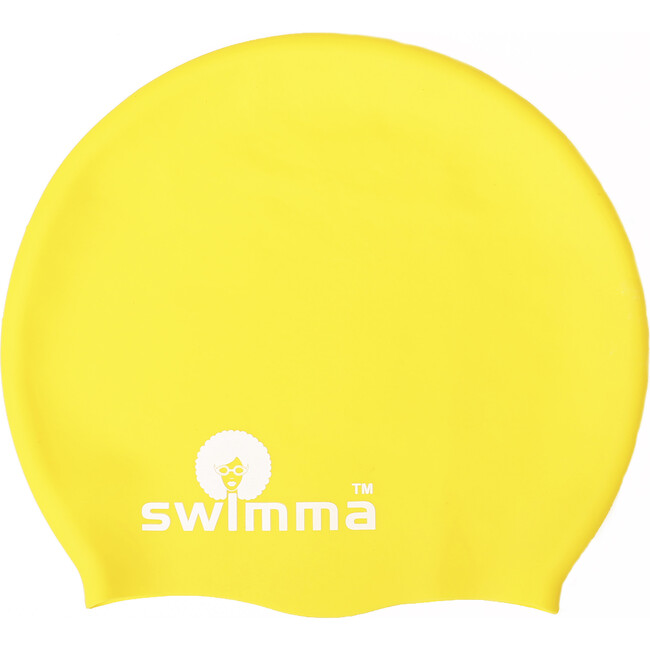Afro-kids Swimcap, Yellow
