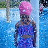 Afro-kids MIDI Swimcap, Royal Blue - Swim Caps - 4