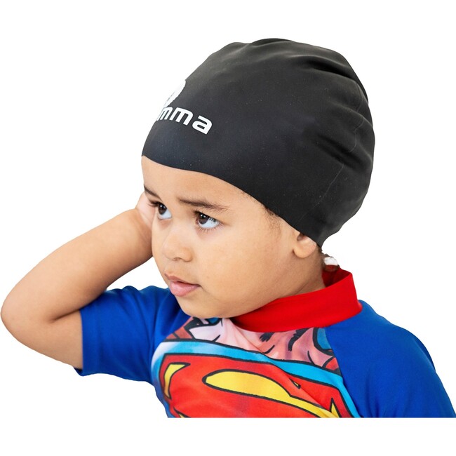 Afro-tots Swimcap, Black - Swim Caps - 4