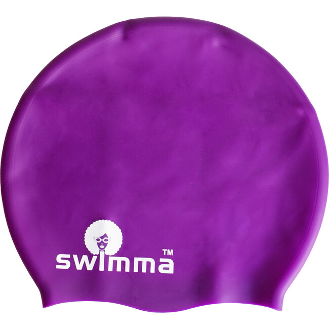 Afro-kids Swimcap, Purple