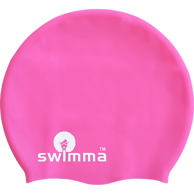 Afro-kids Swimcap, Pink - Swim Caps - 1