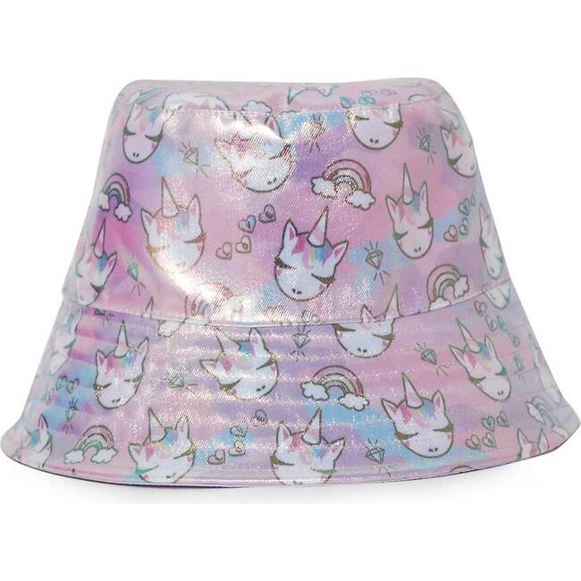Miss Gwen Print Metallic Bucket Hat, Metallic - Hats - 1