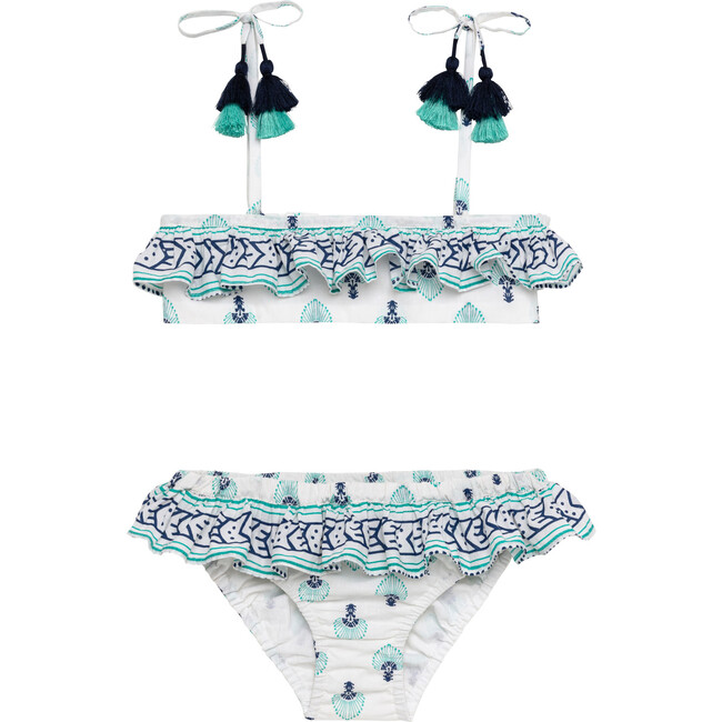 Zanzibar Two Piece Bikini, Blue & Aqua - Two Pieces - 1