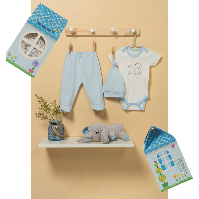 Patisserie Collection 3-Piece Layette Gift Set, Blue Bear - Onesies - 3
