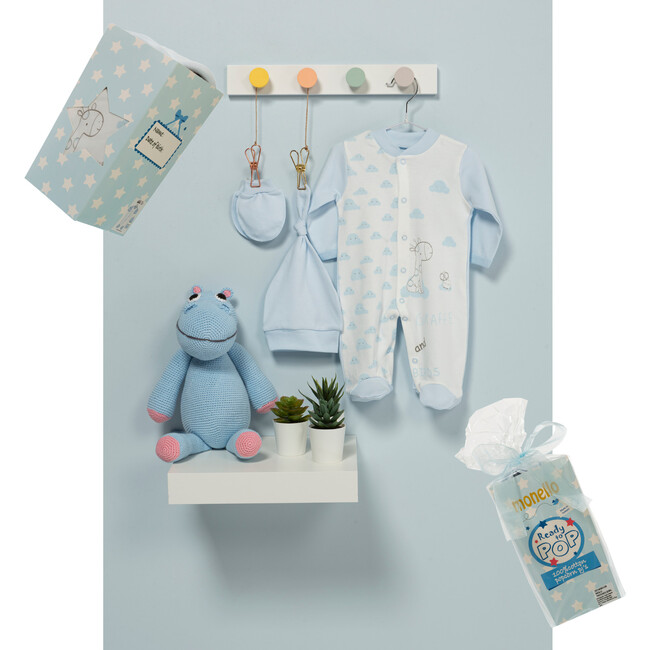 Patisserie Ready to Pop 3-Piece Layette Set, Blue - Onesies - 2