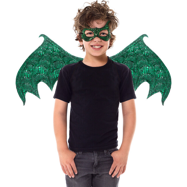 Green Dragon Wings and Mask
