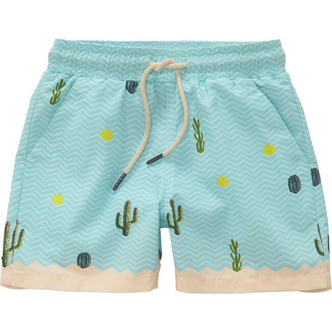 Mexico Swim Trunks, Blue - Swim Trunks - 1