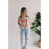 Celia Women Top, Salmon Menta - Blouses - 4