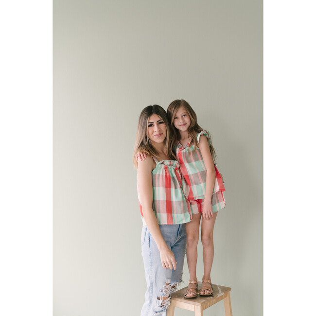 Celia Women Top, Salmon Menta - Blouses - 8