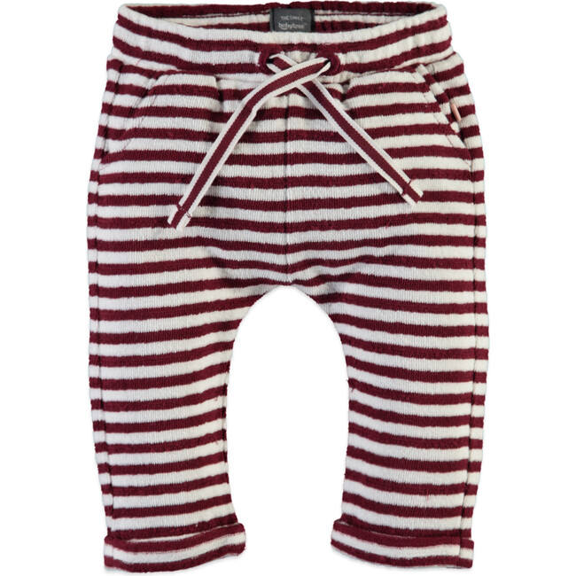 Terry Sweatpants, Burgundy - Sweatpants - 1