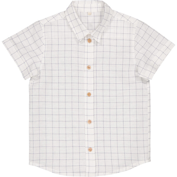 Barthelemy Shirt, Charcoal Squares - Petite Lucette Tops | Maisonette
