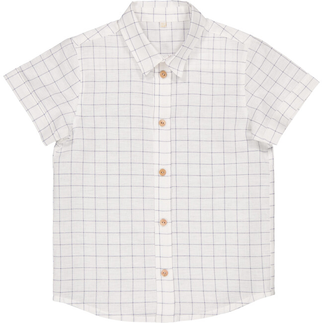 Barthelemy Shirt, Charcoal Squares