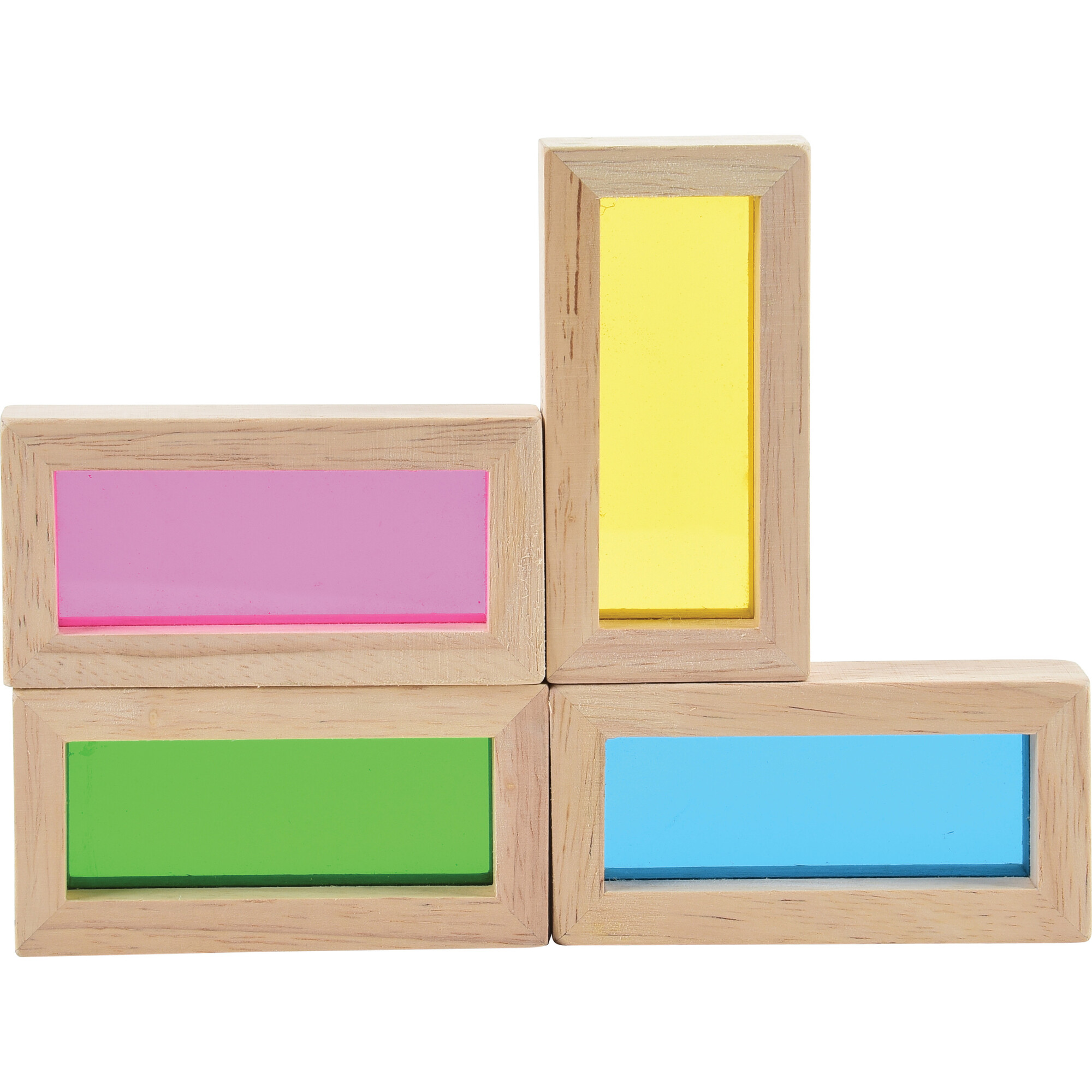 Constructive Playthings Color Mixing Wooden Blocks, Light Table