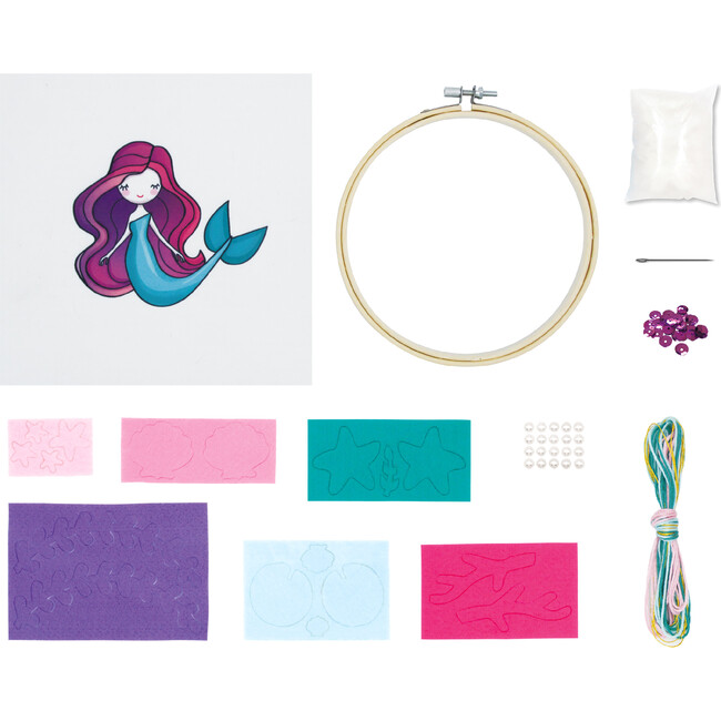 DIY Embroidery Hoop Art Bright Stripes Arts & Crafts