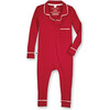 Footless Pajama Onesie, Red - Onesies - 1 - thumbnail