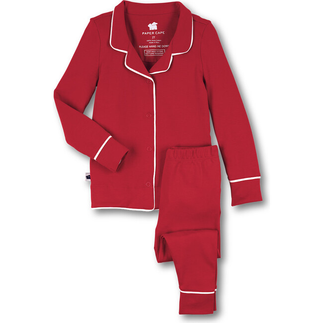 Classic Pajamas, Red - Paper Cape Sleepwear | Maisonette