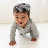 Footless Pajama Onesie, Heather Grey - Pajamas - 3