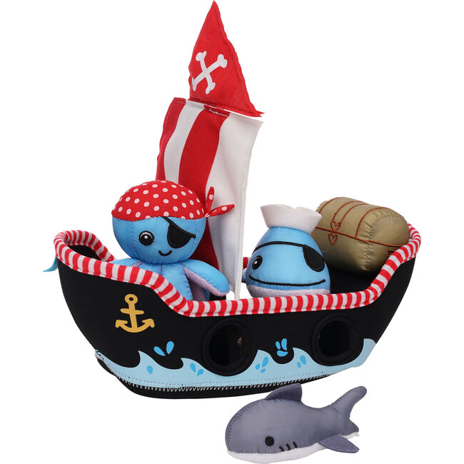 Floating Fill 'N Spill, Pirate Ship - Bath Toys - 1