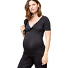Women's Rhys Nursing PJ Top, Black - Pajamas - 2