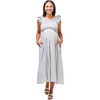 Women's Harper Smocked During + After Dress, Microstripe - Dresses - 2