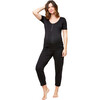 Women's Rhys Nursing PJ Top, Black - Pajamas - 4