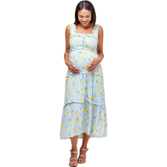 nom maternity lemon dress