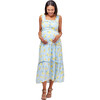 Women's Emma During & After Maxi Tank Dress, Lemon Print - Dresses - 2