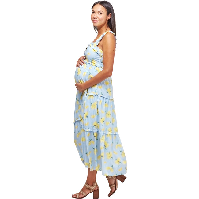 Women's Emma During & After Maxi Tank Dress, Lemon Print - Dresses - 3