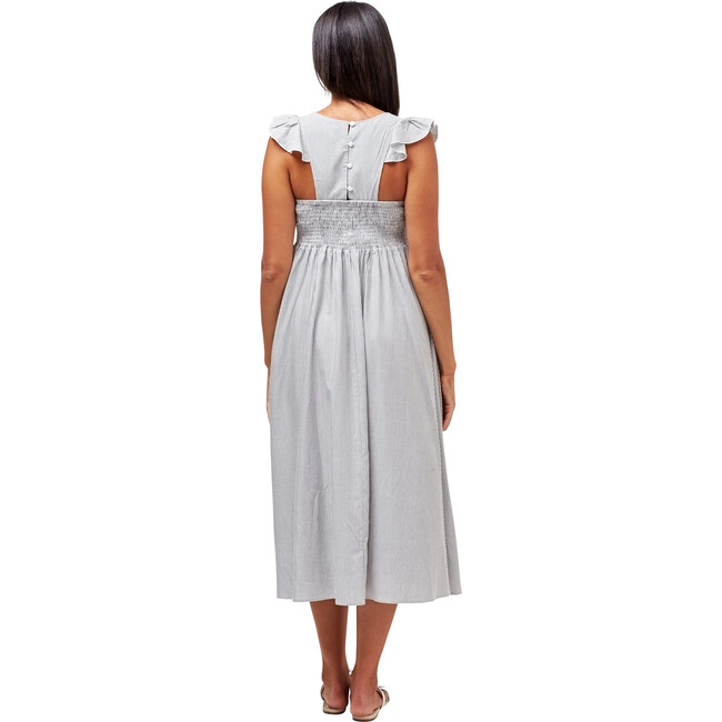 Women's Harper Smocked During + After Dress, Microstripe - Dresses - 4