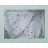 Star & Crown Print Hat Bib & Mittens Set in Blue - Hats - 1 - thumbnail
