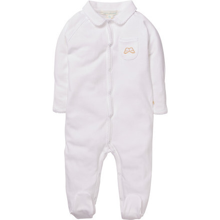 Angel Wing Sleepsuit With Mittens in White