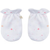 Star & Crown Print Hat Bib & Mittens Set in Pink - Hats - 2