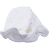 Star & Crown Print Hat Bib & Mittens Set in Pink - Hats - 3