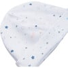 Star & Crown Print Hat Bib & Mittens Set in Blue - Hats - 4