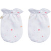 Star & Crown Print Hat Bib & Mittens Set in Pink - Hats - 4 - thumbnail