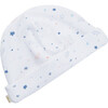 Star & Crown Print Hat Bib & Mittens Set in Blue - Hats - 8