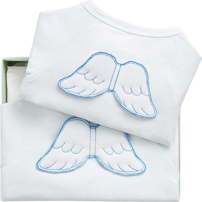 Cotton Angel Wing Gift Set in Blue - Mixed Apparel Set - 1