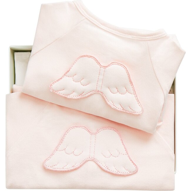 Cotton Angel Wing Gift Set in Pink