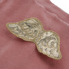 Angel Wing Gold Velour Sleepsuit, Dusty Pink - Onesies - 3 - thumbnail