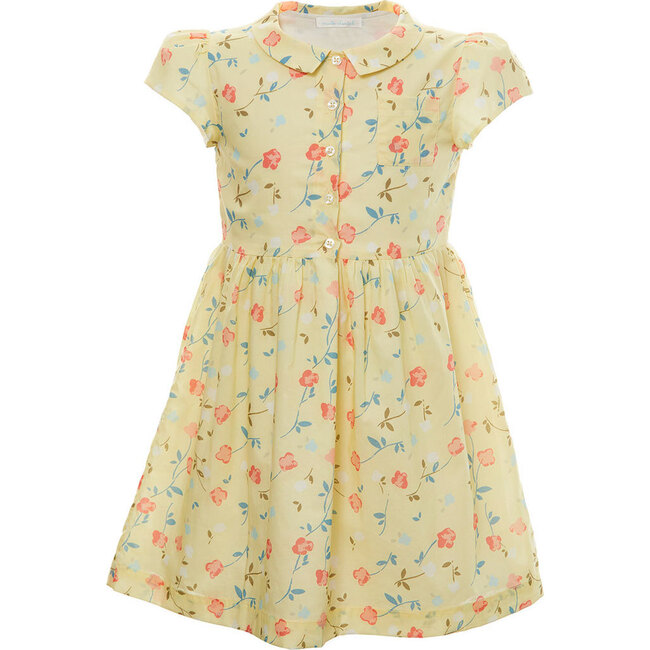 Eugenie Exclusive Print Dress, Yellow - Dresses - 1