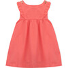 Baby Amber Pinafore Dress, Coral - Dresses - 1 - thumbnail