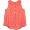 Baby Cotton Veggie Romper, Coral - Rompers - 1 - thumbnail