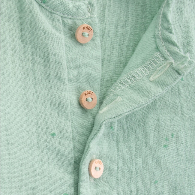 Newborn Organic Cotton Jumpsuit, Kiwi - Rompers - 2