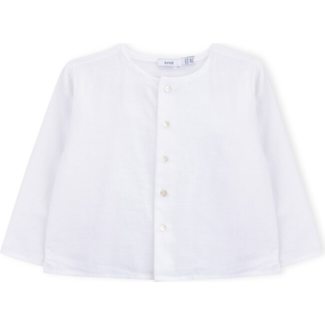 Liam Baby Cotton Shirt, White