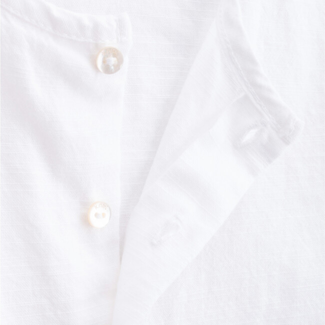 Liam Baby Cotton Shirt, White