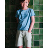 Eddie Twill Shorts, Green Stripe - Shorts - 2