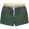 Swim Shorts, Army Green - Swim Trunks - 1 - thumbnail